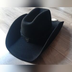 New Dorfman Pacific Scala Black 100% Wool Felt Hat Adult S/M